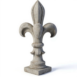 Fleur De Lis Finial - 8-inch — Antique Stone finish