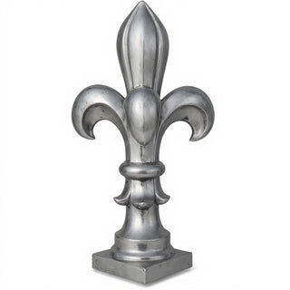 Fleur De Lis Finial - 8-inch — Antique Silver finish