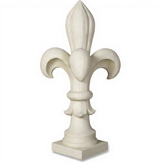 Fleur De Lis Finial - 8-inch — Antique White finish