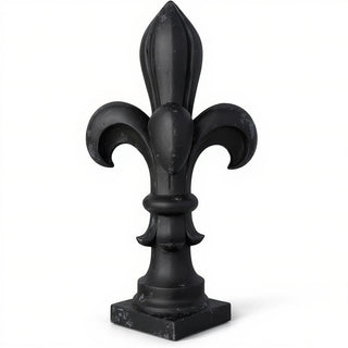 Fleur De Lis Finial - 8-inch — Dusted Black finish
