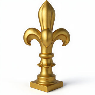 Fleur De Lis Finial - 8-inch — Deep Gold finish