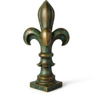 Fleur De Lis Finial - 8-inch — Green Bronze finish