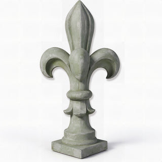 Fleur De Lis Finial - 8-inch — Mossy Green finish