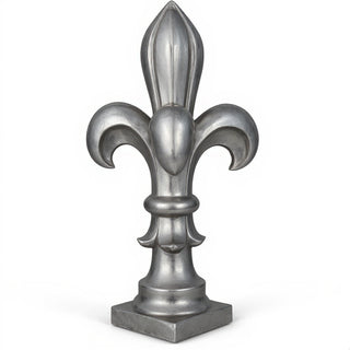 Fleur De Lis Finial - 14-inch — Aged Silver finish