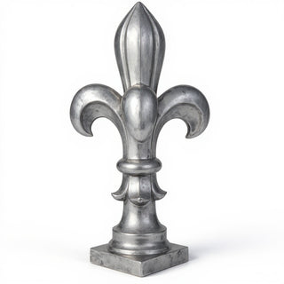 Fleur De Lis Finial - 14-inch — Antique Silver finish