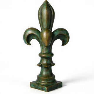 Fleur De Lis Finial - 14-inch — Green Bronze finish