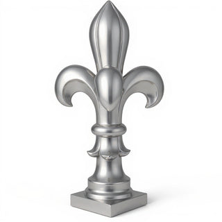 Fleur De Lis Finial - 14-inch — Silver finish