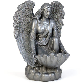 Angel of the Waters Statue - 34-inch — Aged Silver finish