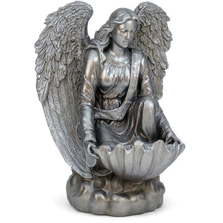 Angel of the Waters Statue - 34-inch — Antique Silver finish