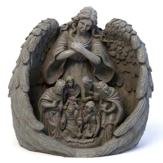Guardian Angel Statue — Antique Stone finish