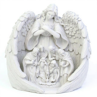 Guardian Angel Statue — Flat White finish
