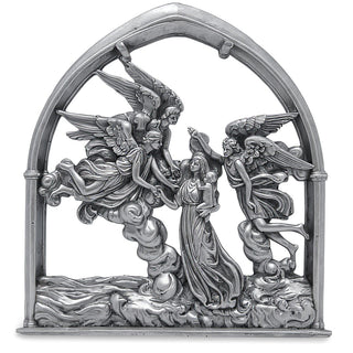 Angels of the Sea Mirror - 10-inch — Antique Silver finish