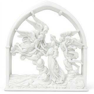 Angels of the Sea Mirror - 10-inch — Flat White finish