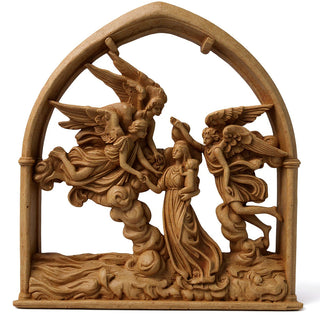 Angels of the Sea Mirror - 10-inch — Gothic Stone finish