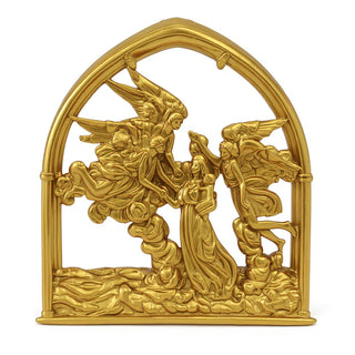 Angels of the Sea Mirror - 10-inch — Antique Gold finish