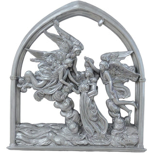 Angels of the Sea Mirror - 10-inch — Antique Silver finish