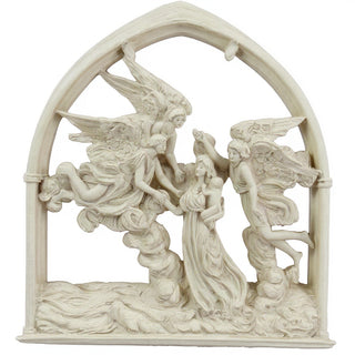 Angels of the Sea Mirror - 10-inch — Antique White finish