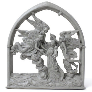 Angels of the Sea Mirror - 10-inch — Limestone finish