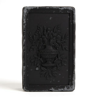 Rose Urn Relief Wall Relief — Dusted Black finish