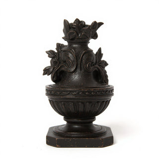 Rose Urn Relief Wall Relief — Iron finish