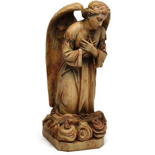 Sorrowing Angel at the Cross Statue - 27-inch — Gothic Stone finish