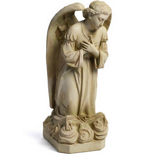 Sorrowing Angel at the Cross Statue - 27-inch — Museum Terracotta finish