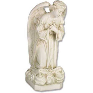 Angel Sorrow Kneeling Cross Statue - 27-inch - Realistic Color - Hand-Painted