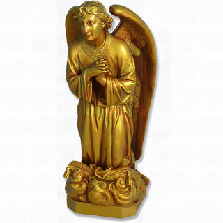 Kneeling Angel of Sorrow Statue - 27-inch — Deep Gold finish