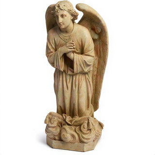 Kneeling Angel of Sorrow Statue - 27-inch — Dusted Sand finish