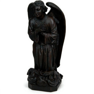 Kneeling Angel of Sorrow Statue - 27-inch — Iron finish