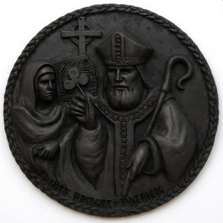 Saint Bridget Wall Plaque - 10-inch — Dusted Black finish