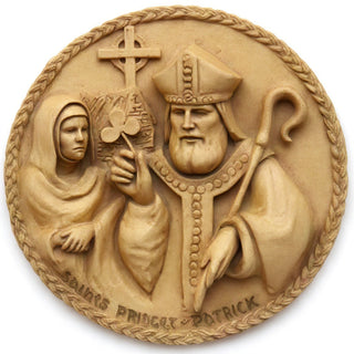 Saint Bridget Wall Plaque - 10-inch — Dusted Sand finish