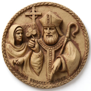 Saint Bridget Wall Plaque - 10-inch — Gothic Stone finish