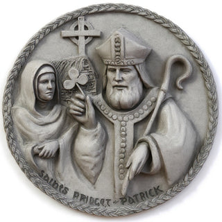 Saint Bridget Wall Plaque - 10-inch — Limestone finish