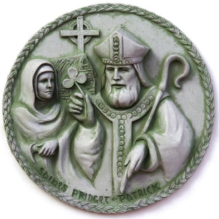 Saint Bridget Wall Plaque - 10-inch — Mossy Green finish