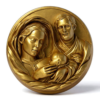 Holy Family Plaque Statue - 10-inch