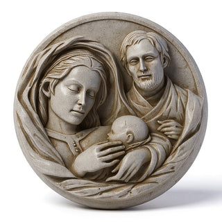 Holy Family Plaque Statue - 10-inch