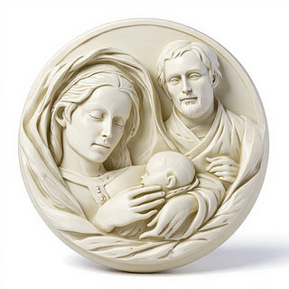 Holy Family Plaque Statue - 10-inch