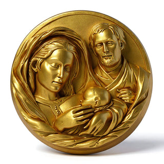 Holy Family Plaque Statue - 10-inch