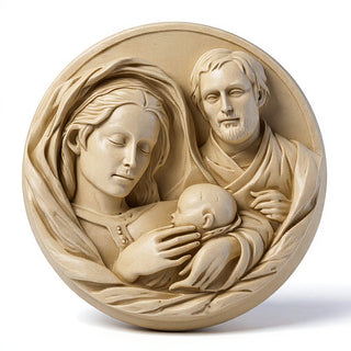 Holy Family Plaque Statue - 10-inch