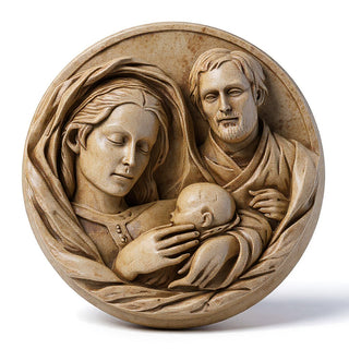 Holy Family Plaque Statue - 10-inch