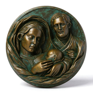 Holy Family Plaque Statue - 10-inch