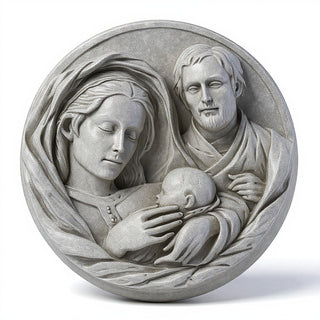 Holy Family Plaque Statue - 10-inch