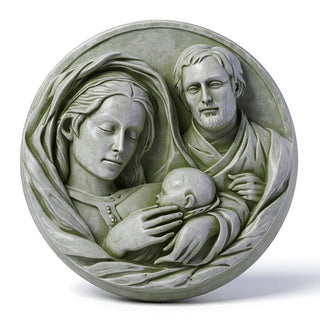 Holy Family Plaque Statue - 10-inch