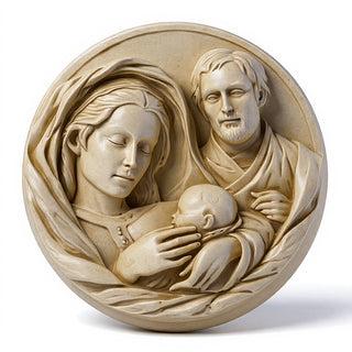 Holy Family Plaque Statue - 10-inch