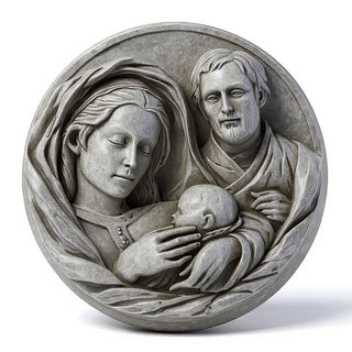 Holy Family Plaque Statue - 10-inch