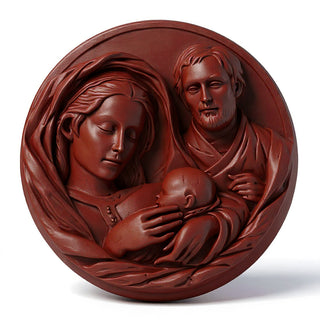 Holy Family Plaque Statue - 10-inch