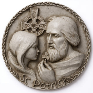 Saint Patrick Wall Plaque - 10-inch — Antique Stone finish