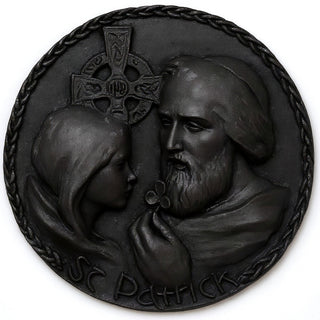 Saint Patrick Wall Plaque - 10-inch — Dusted Black finish