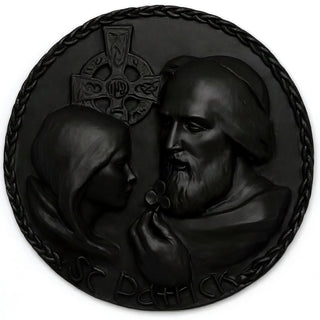 Saint Patrick Wall Plaque - 10-inch — Flat Black finish